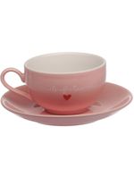 Xícaras para chá com pires Lámour 160 ml 6 peças rosa pastel