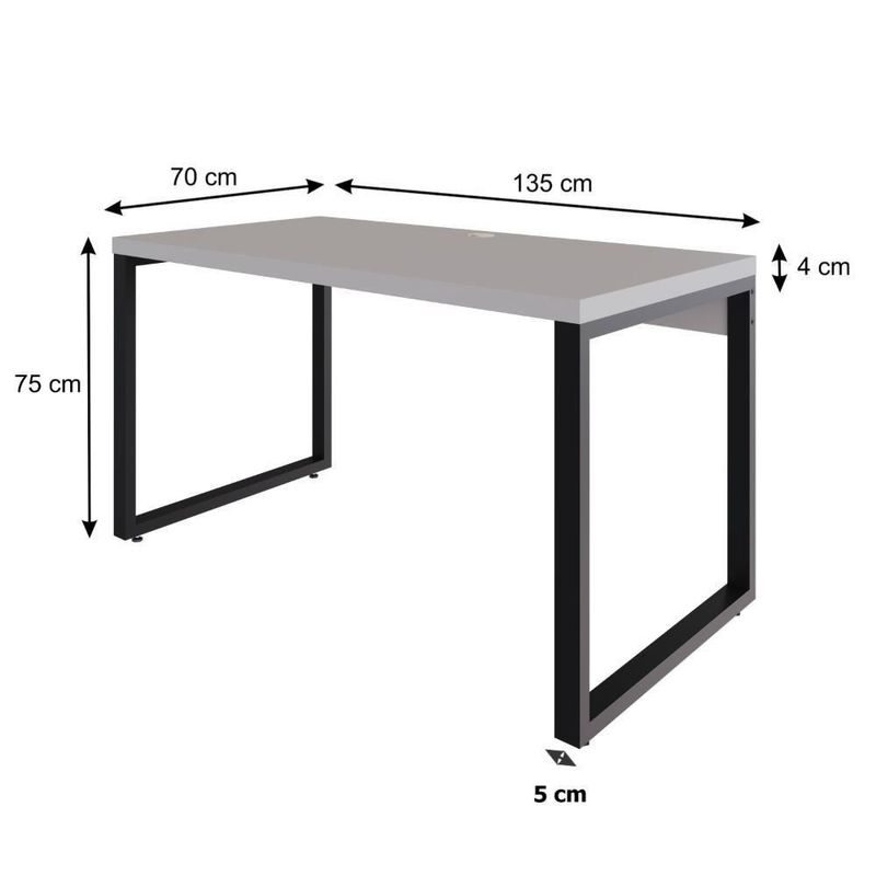 Mesa Operacional 135x70x75cm Yon - Off White-estpreta Off White-estpreta