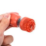 Dispenser De Oleo Azeite Com Escova De Silicone Vidro 180ml Cor Salmão