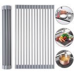 Escorredor De Pia Dobravel Portatil Aço Inox | Econômico De Espaço E Eficiente - Tamanho:47x30 G