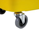 Carro Balde 35l Nobre – Amarelo Com Balde Vermelho, Divisor De água E Sistema Quebra-ondas