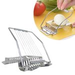 Cortador Fatiador De Ovos Aço Inox Ovo Cozido 8 Tiras - Praticidade E Precisão Na Cozinha