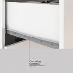 Penteadeira Camarim Carisma 3 Gavetas com Espelho LED MDP Branco Brilhante