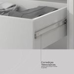 Penteadeira Camarim Carisma 3 Gavetas com Espelho LED MDP Branco Brilhante