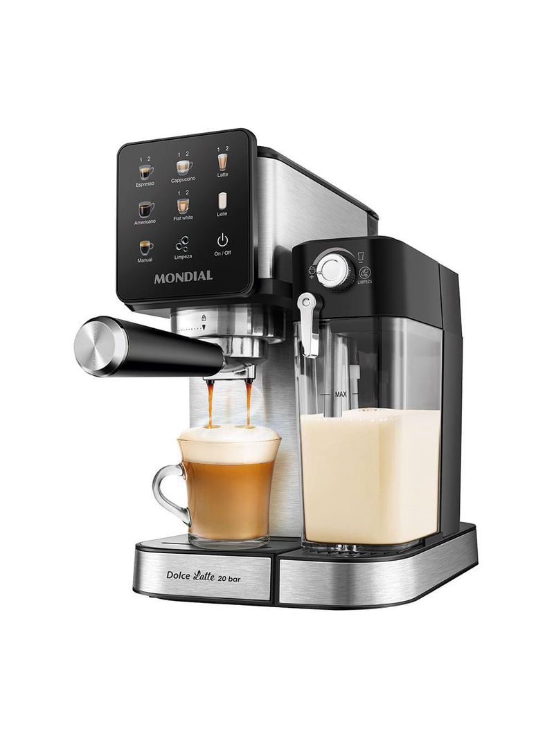 Cafeteira Espresso Automática Dolce Latte 20 Bar Mondial Preto/inox - CCL-01 110V