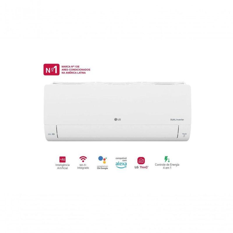 Ar Condicionado Split Hi Wall LG Dual Inverter 24000 BTUS Frio 220V S3-Q24K233C