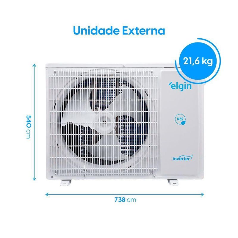 Ar Condicionado Split Elgin Eco Inverter III Wi-Fi 18000 BTUs Frio 220V HJFC18C2WGCG