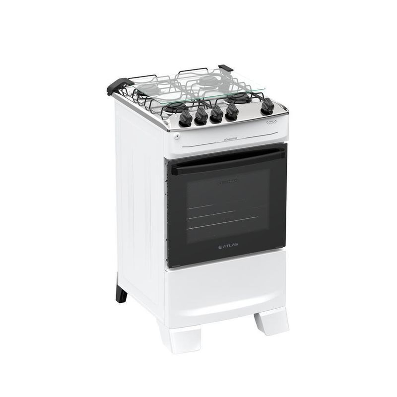 Fogão 4 Bocas Atlas Mônaco Top Mesa Inox A Gás Bivolt