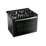 Fogão de Embutir 5 Bocas a Gás Atlas UTop-2096 Mesa de Vidro Temperado Preto Bivolt