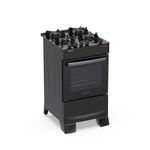 Fogão de Piso 4 Bocas a Gás Atlas Atenas Mesa de Vidro Automático Preto Bivolt