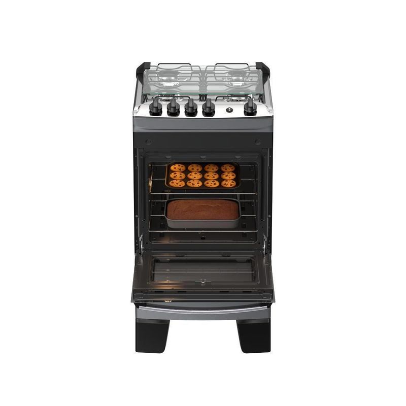 Fogão 4 Bocas Atlas Agile Up C/ Mesa Inox A Gás Bivolt