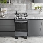 Fogão 4 Bocas Atlas Agile Up C/ Mesa Inox A Gás Bivolt