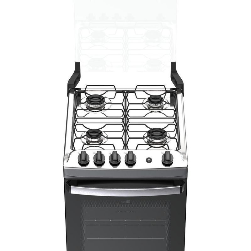 Fogão 4 Bocas Atlas Agile Up C/ Mesa Inox A Gás Bivolt