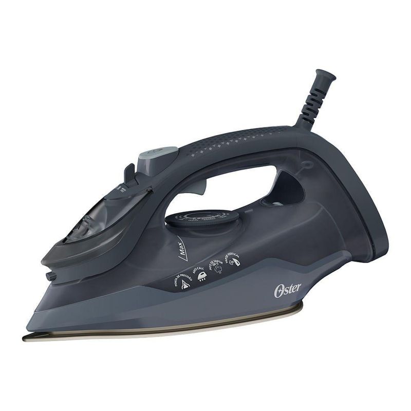 Ferro de Passar a Vapor Oster GCSTAC7002 Base Aeroceramic Preto com Spray e Jato Vertical 220V