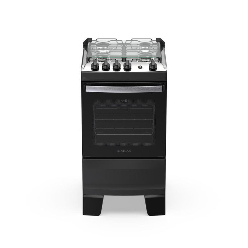 Fogão 4 Bocas Atlas Agile Up C/ Mesa Inox A Gás Bivolt