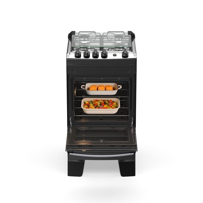 Fogão 4 Bocas Atlas Agile Up C/ Mesa Inox A Gás Bivolt