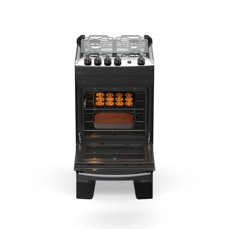 Fogão 4 Bocas Atlas Agile Up C/ Mesa Inox A Gás Bivolt