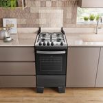 Fogão 4 Bocas Atlas Agile Up C/ Mesa Inox A Gás Bivolt