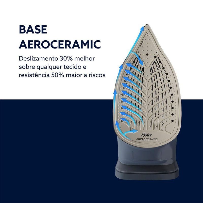 Ferro a Vapor Oster GCSTAC7002 1600W Base Aeroceramic Preto 110V
