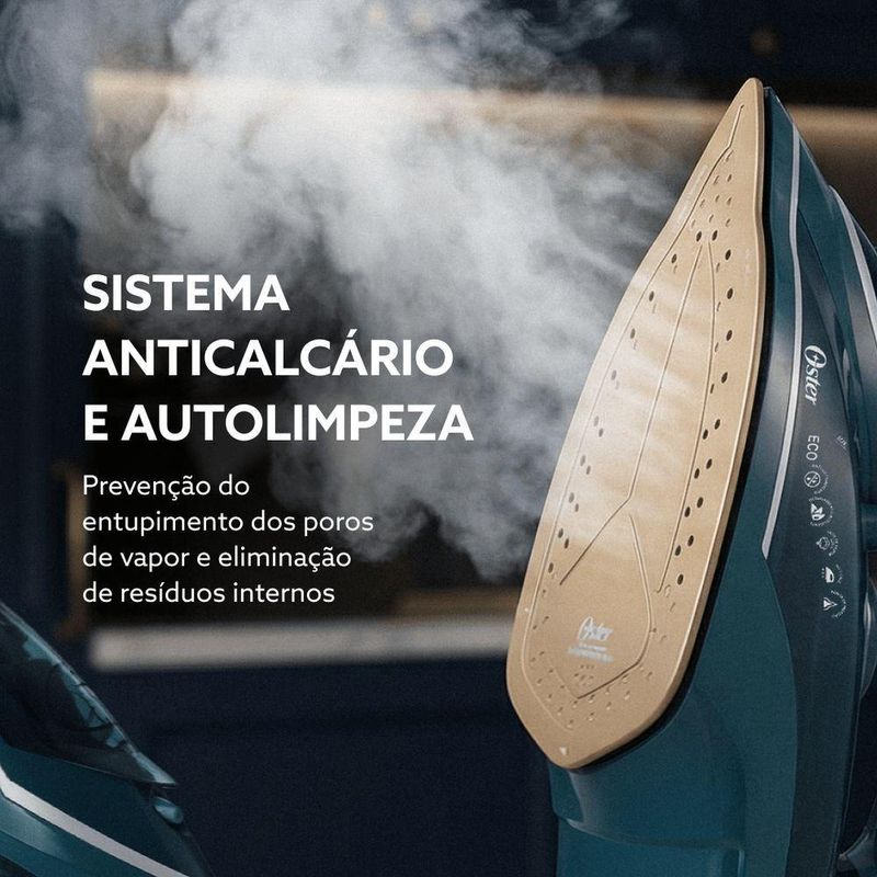 Ferro a Vapor Oster OGCSTDPA8002 Diamond Aeroceramic 2200W Base Cerâmica Preto 220V