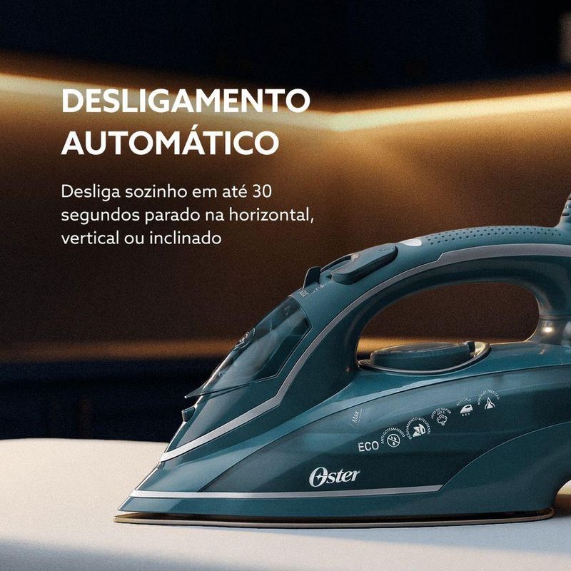 Ferro a Vapor Oster OGCSTDPA8002 Diamond Aeroceramic 2200W Base Cerâmica Preto 220V