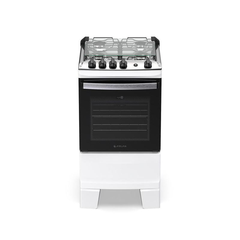 Fogão 4 Bocas Atlas Agile Up C/ Mesa Inox A Gás Bivolt