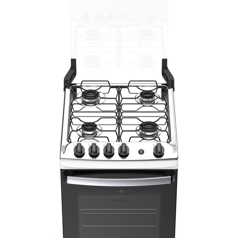 Fogão 4 Bocas Atlas Agile Up C/ Mesa Inox A Gás Bivolt
