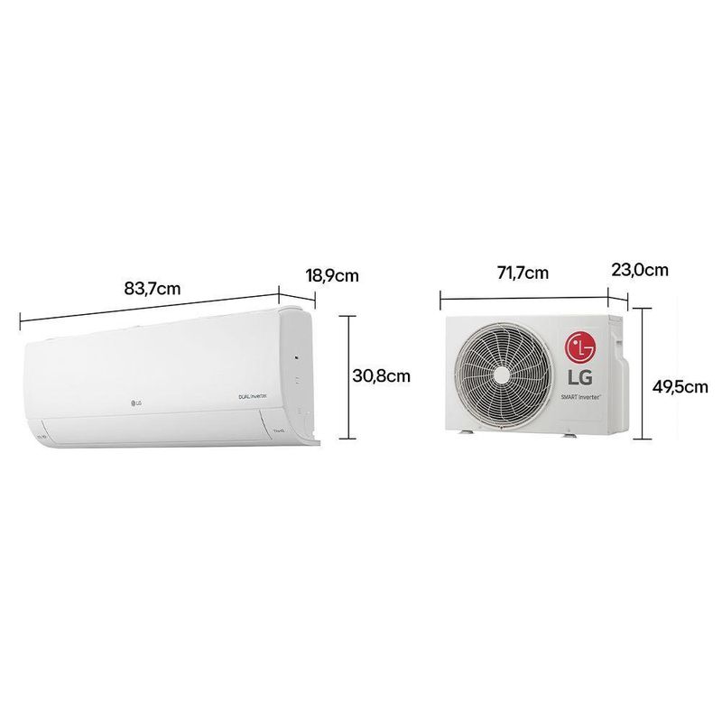 Ar Condicionado Split LG DUAL Inverter AI Voice 12000 BTUs Frio 127V S3-Q12JA31Q