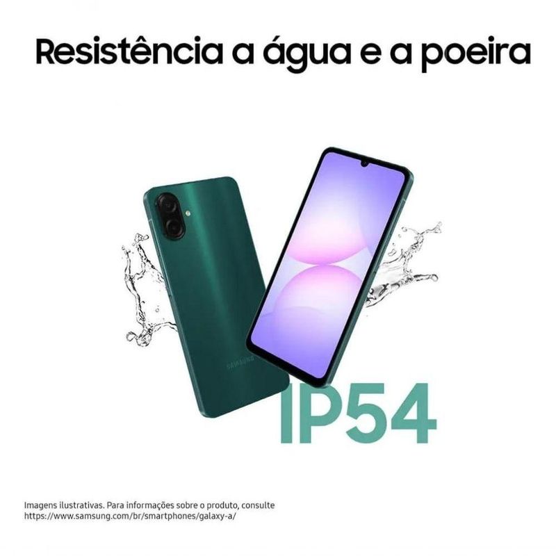 Smartphone Samsung Galaxy A07 128GB Tela 67" Preto