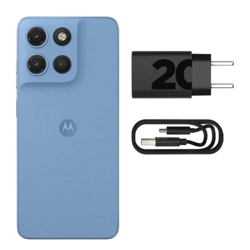 Smartphone Motorola Moto G17 256GB Tela 67 FHD+ Android 15 Gorilla Glass 3 Azul Claro