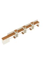 Conjunto De Escritório Tech 3 Livreiro 1 Buffet E 4 Mesas 90 - Off White E Cedro Off White E Cedro