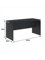 Conjunto De Escritório Office 4 Peças Mesa Gaveteiro Balcão - Preto Preto