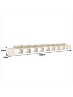 Conjunto De Escritório Tech 8 Livreiro 2 Buffet E 9 Mesas 90 - Off White E Cedro Off White E Cedro