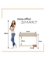 Conjunto De Escritório Tech 8 Livreiro 2 Buffet E 9 Mesas 90 - Off White E Cedro Off White E Cedro