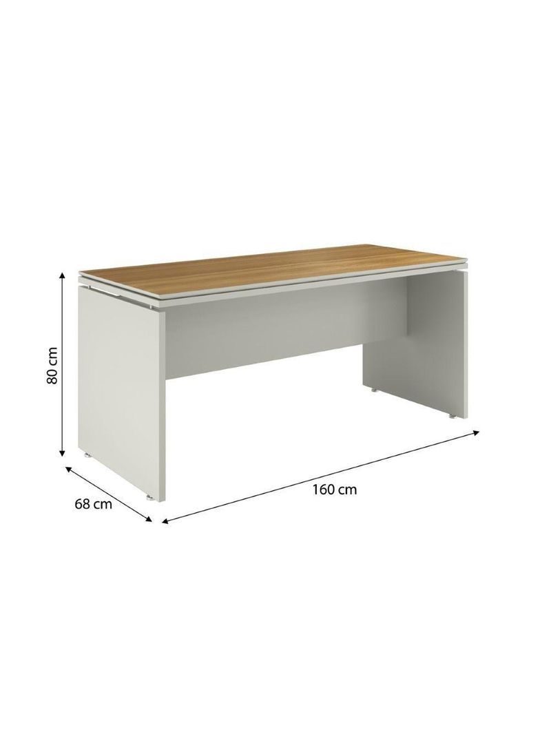 Conjunto De Escritório Office 3 Peças Mesa Balcão Armário Tu - Fendi E Freijó Fendi E Freijó