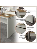 Conjunto De Escritório Office 3 Peças Mesa Balcão Armário Tu - Fendi E Freijó Fendi E Freijó