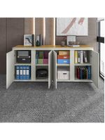 Conjunto De Escritório Office 3 Peças Mesa Balcão Armário Tu - Fendi E Freijó Fendi E Freijó