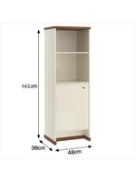 Conjunto Escritório 2 Peças - Buffet E Armário Verbena - Offwhite/ Offwhite/