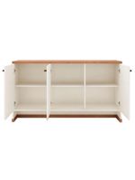 Conjunto Escritório 2 Peças - Buffet E Armário Verbena - Offwhite/ Offwhite/