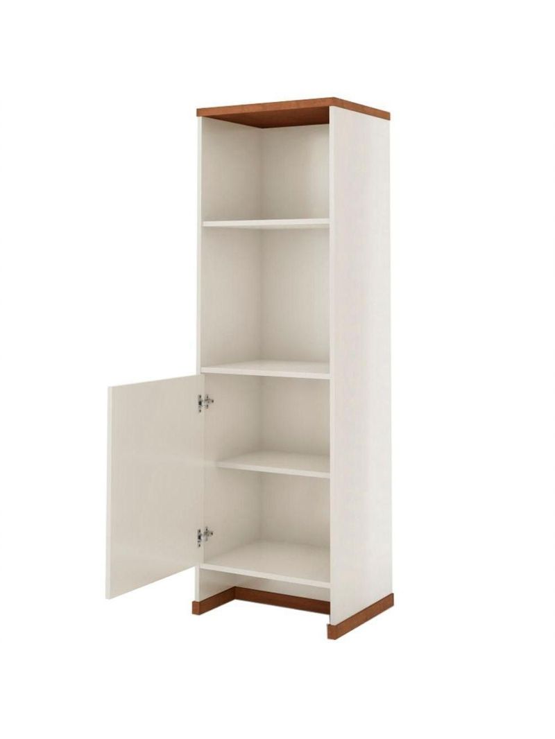 Conjunto Escritório 2 Peças - Buffet E Armário Verbena - Offwhite/ Offwhite/
