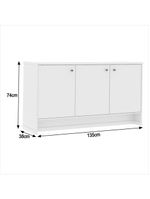 Conjunto Escritório Office Escrivaninha Balcões Gaveteiro Ve - Branco Branco