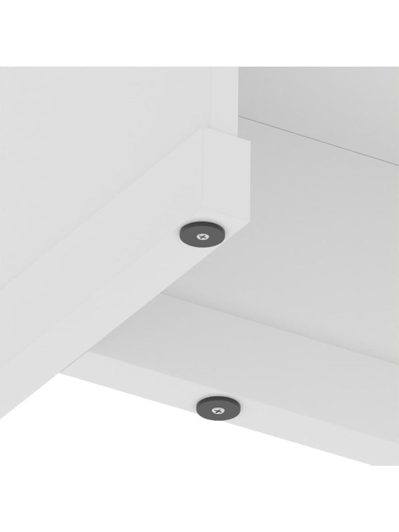 Conjunto Escritório Office Escrivaninha Balcões Gaveteiro Ve - Branco Branco