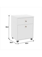 Conjunto Escritório Office Escrivaninha Balcões Gaveteiro Ve - Branco Branco