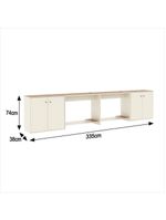 Conjunto De Escritório 4 Peças Tech Office 2 Mesas E 2 Apara - Off White E Cedro Off White E Cedro