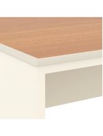 Conjunto De Escritório 4 Peças Tech Office 2 Mesas E 2 Apara - Off White E Cedro Off White E Cedro