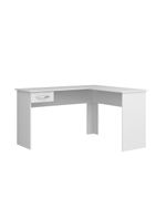 Mesa Para Escritório Escrivaninha De Canto 1 Gaveta Menu Móveis Branco