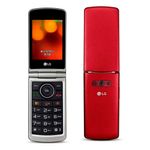 Celular LG G360 Dual Sim 20MB Tela 3 Polegadas com Bluetooth e Rádio FM Vermelho