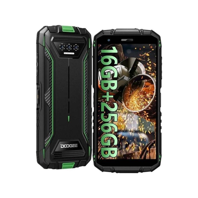 Smartphone Doogee S41 Max 16GB RAM 256GB Android 13 Dual SIM 4G NFC Resistente à Água Verde