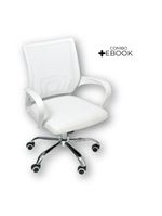 Kit 6 Cadeiras Escritório Oficial Begônia Ergonômico Branco