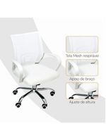 Kit 6 Cadeiras Escritório Oficial Begônia Ergonômico Branco